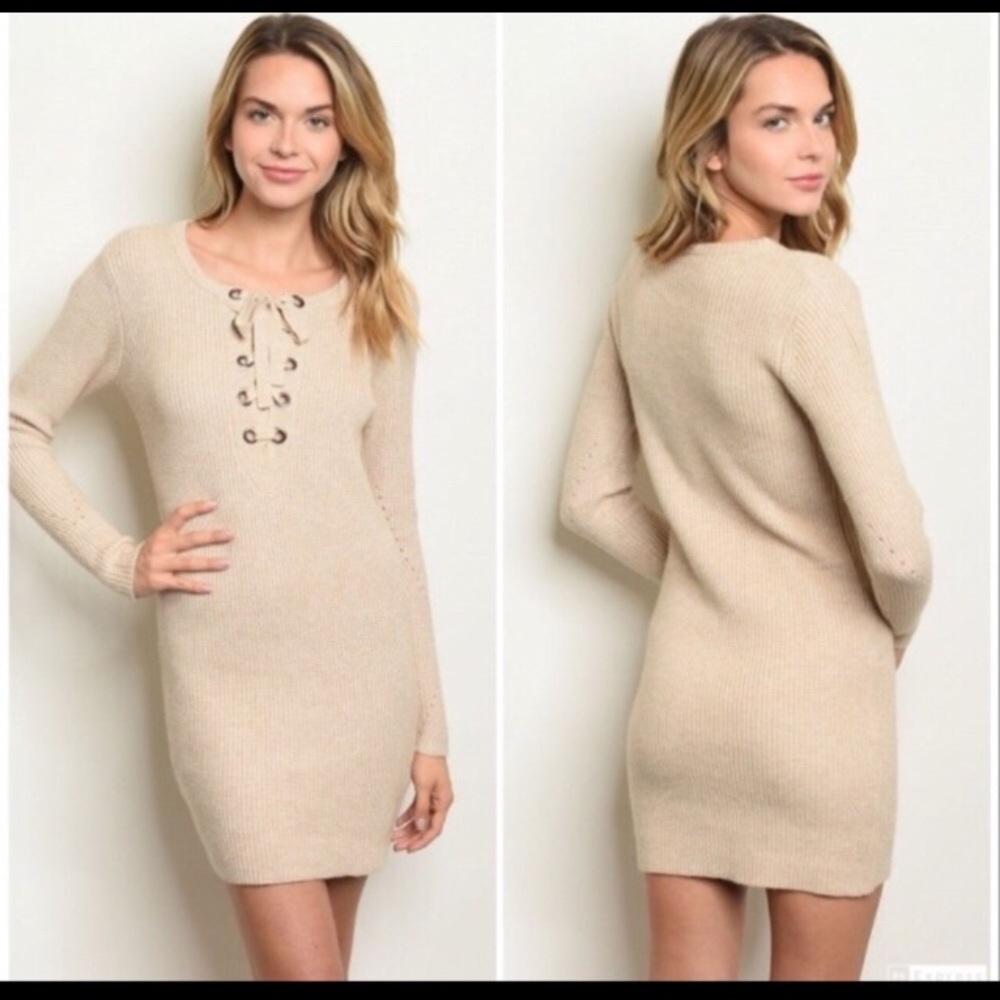 Taupe Sweater Dress